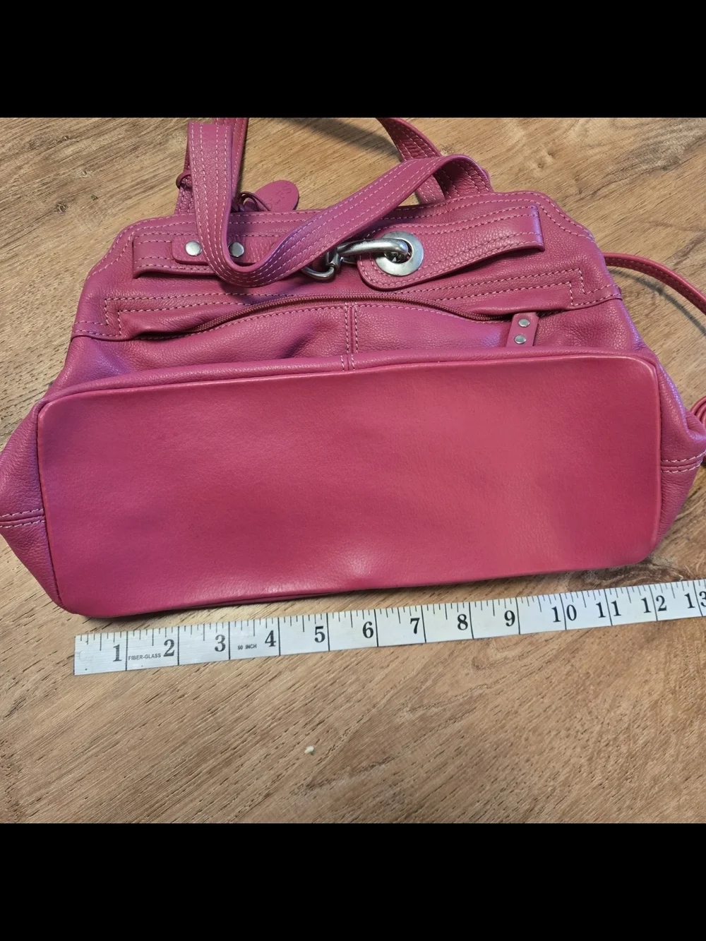 NWOT Rolfs Pink Shoulder Bag Cross Body Strap Genuine Leather